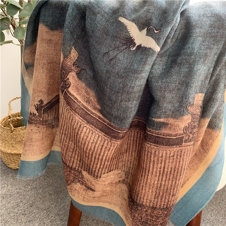 Cashmere Pashmina Wrap - Saf Kaşmir Püsküller Şal Çaldı Kadın