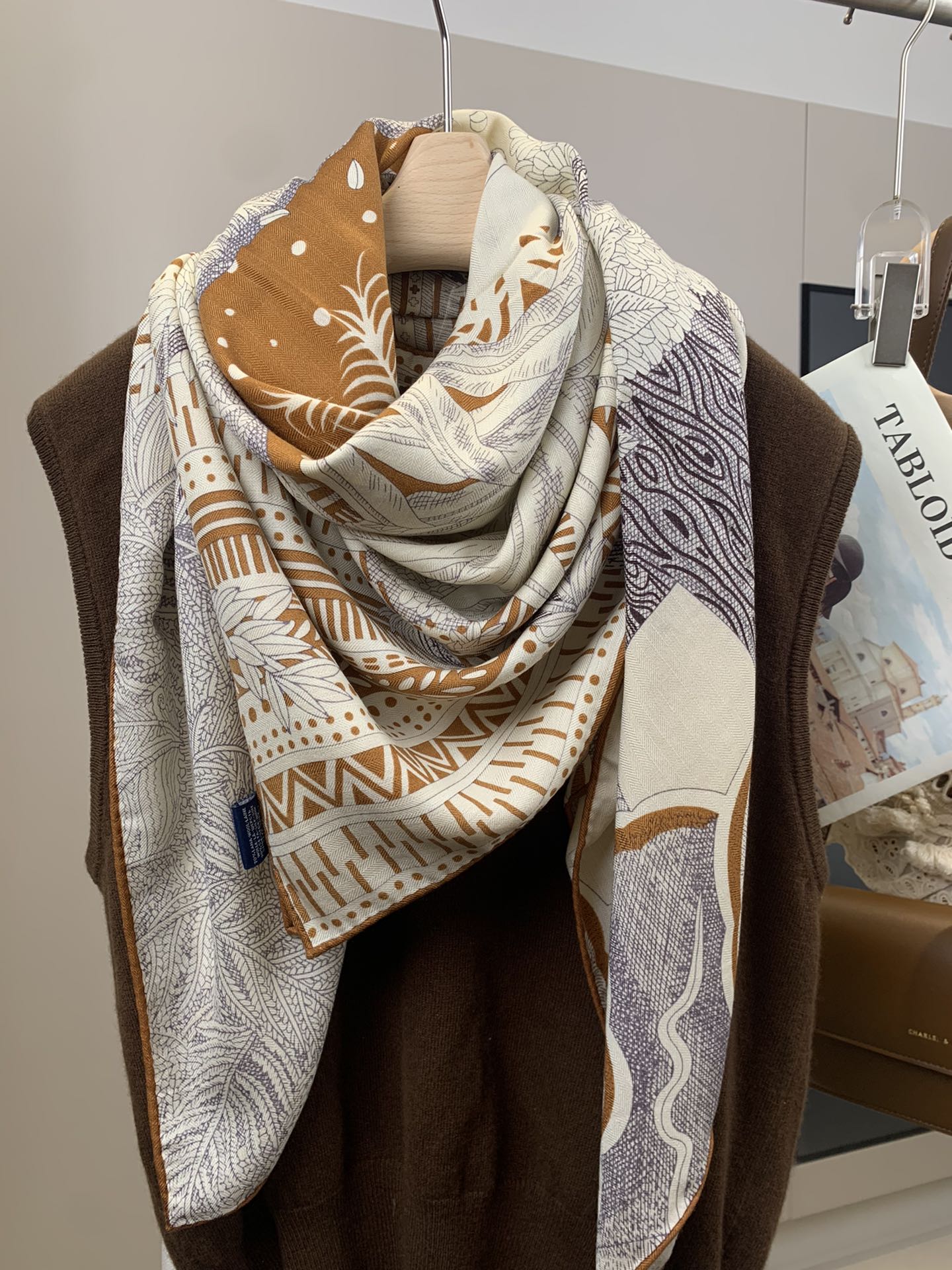 Büyük Kare İpek Yün Eşarp 135C - Cashmere Pashmina Wrap incelemesi ve fiyatı