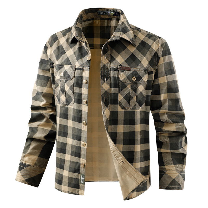 Erkek Retro İş Kıyafeti Ekose  - Flannel Shirt Lined incelemesi ve fiyatı